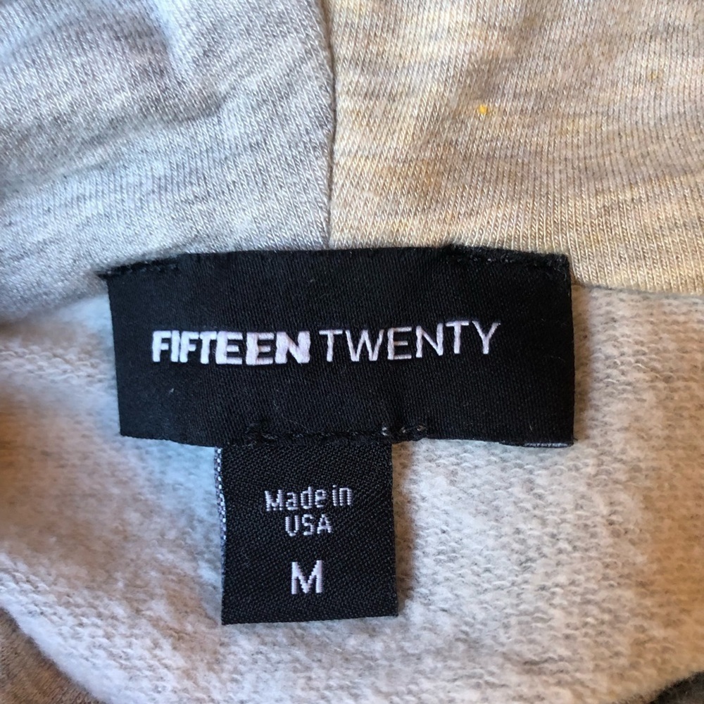 Fifteen Twenty Turtleneck Sweatshirt Women's Medium Two-Tone Gray Tan Modal - Picture 6 of 8